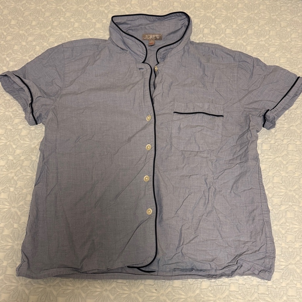 J. Crew Light Blue PJ Top